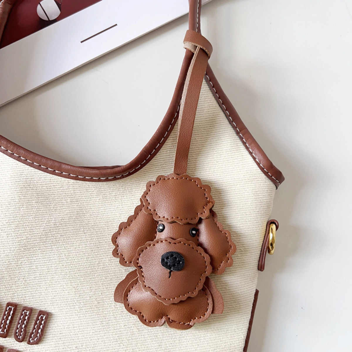 Leather Dog Charm