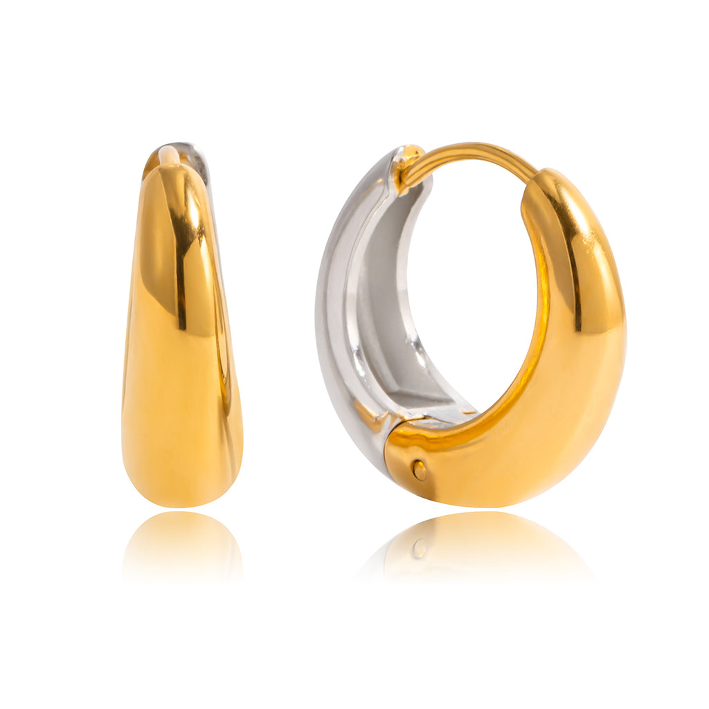 Sliver Gold Hoops - Large
