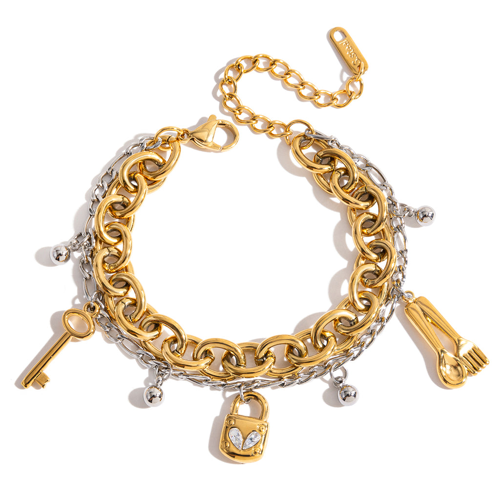 Love Lock Charm Bracelet