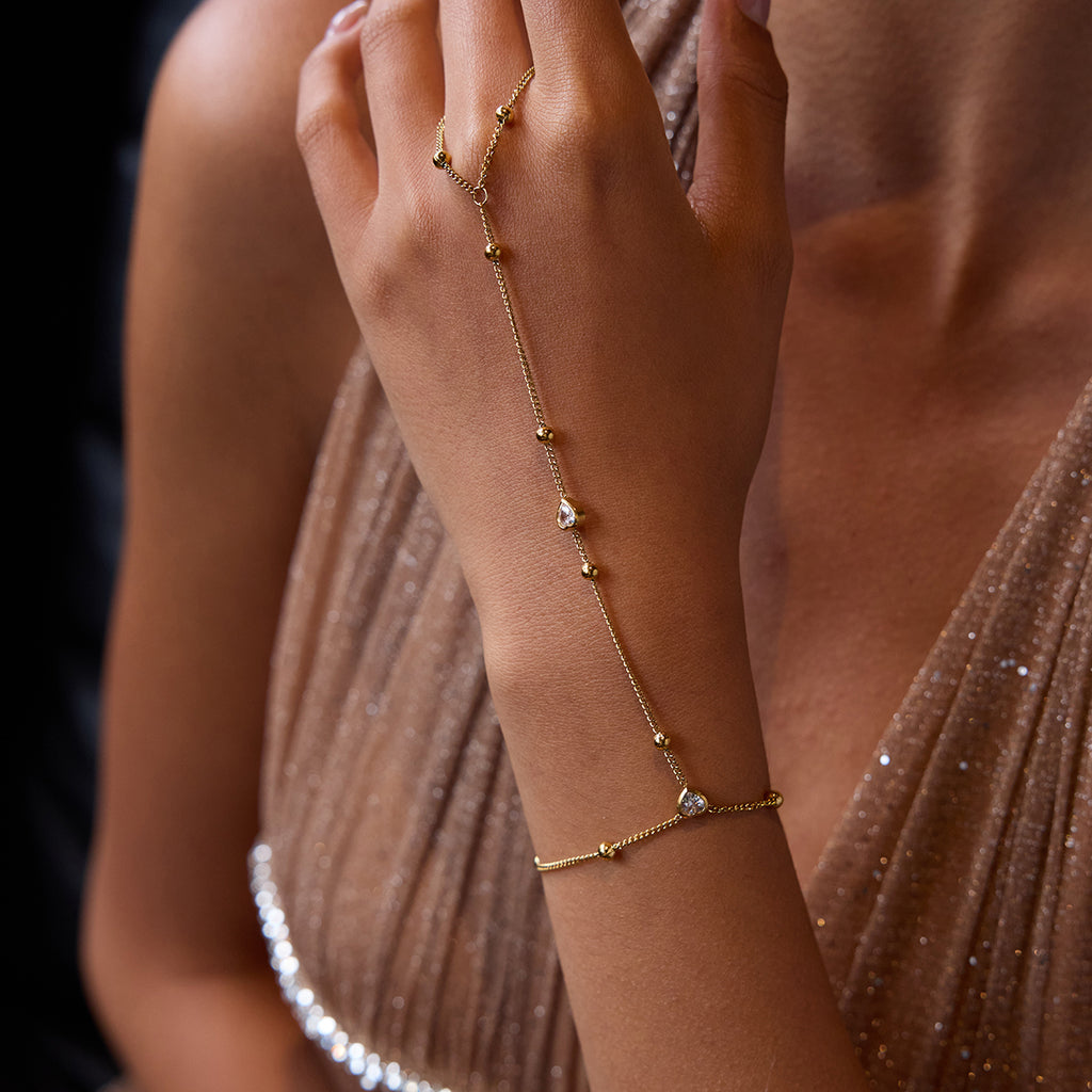 Hand Chain Heart Bracelet