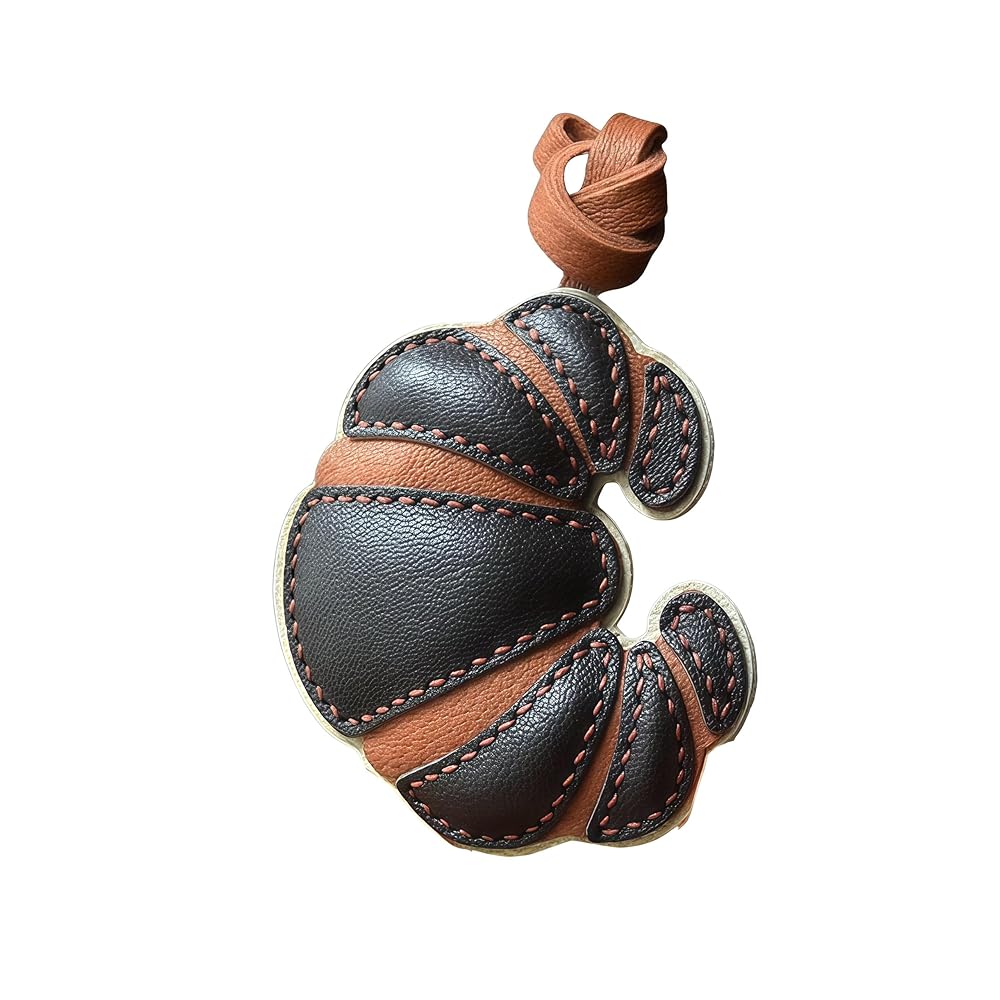 Real Leather Croissant Charm